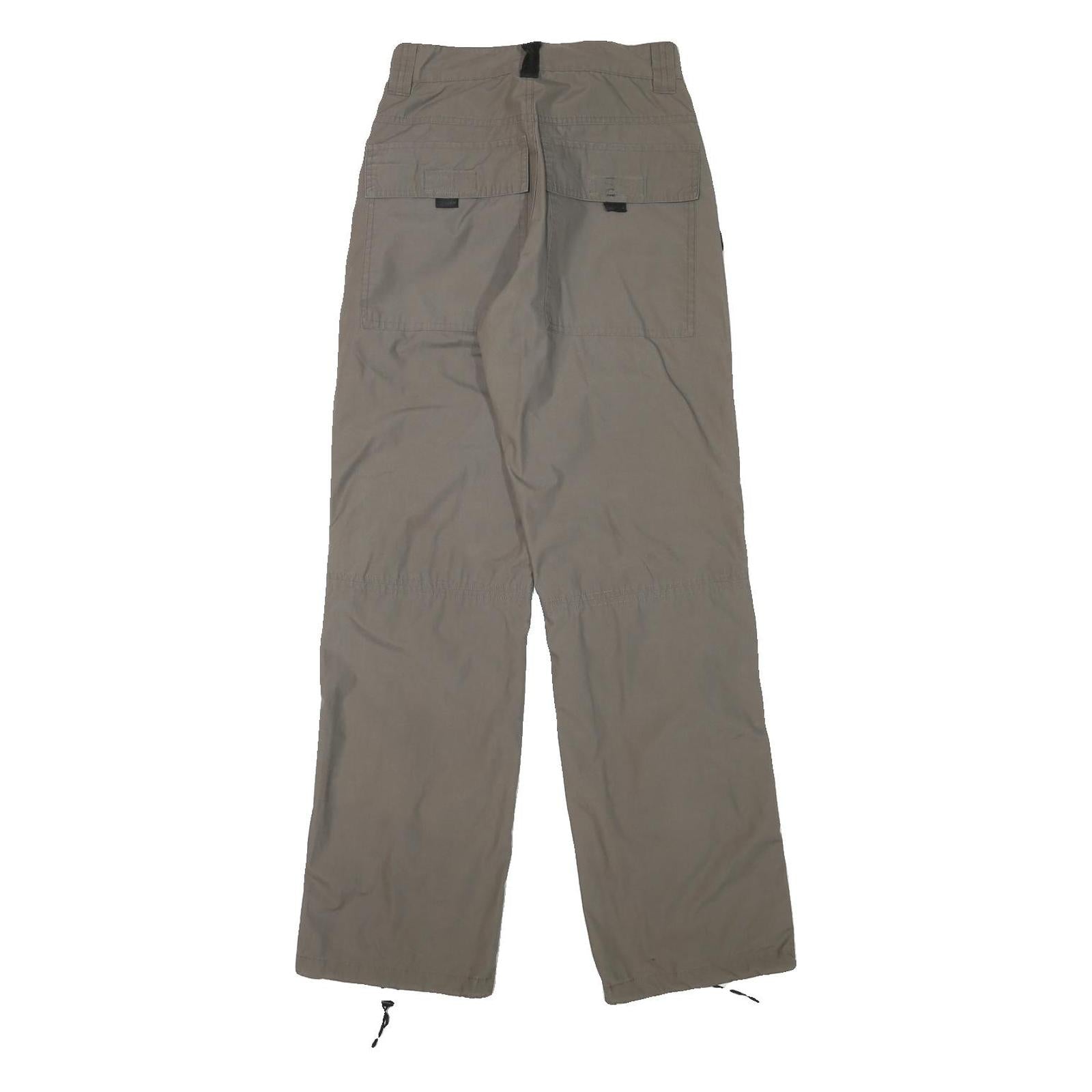 CLOCKHOUSE Mens Polyester Blend Beige Relaxed Straight Trousers W26 L31 Casual