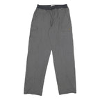 MOLINER Mens Cotton Blend Black & White Regular Fit Drawstring Trousers W30 L34