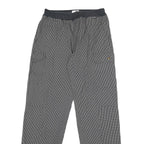 MOLINER Mens Cotton Blend Black & White Regular Fit Drawstring Trousers W30 L34
