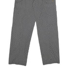 MOLINER Mens Cotton Blend Black & White Regular Fit Drawstring Trousers W30 L34