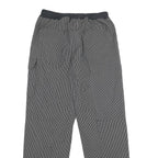 MOLINER Mens Cotton Blend Black & White Regular Fit Drawstring Trousers W30 L34