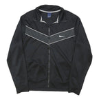 NIKE Mens Black & Grey Sports Zip Jacket 2XL Polyester Blend Athletic Wear