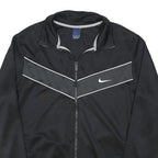 NIKE Mens Black & Grey Sports Zip Jacket 2XL Polyester Blend Athletic Wear