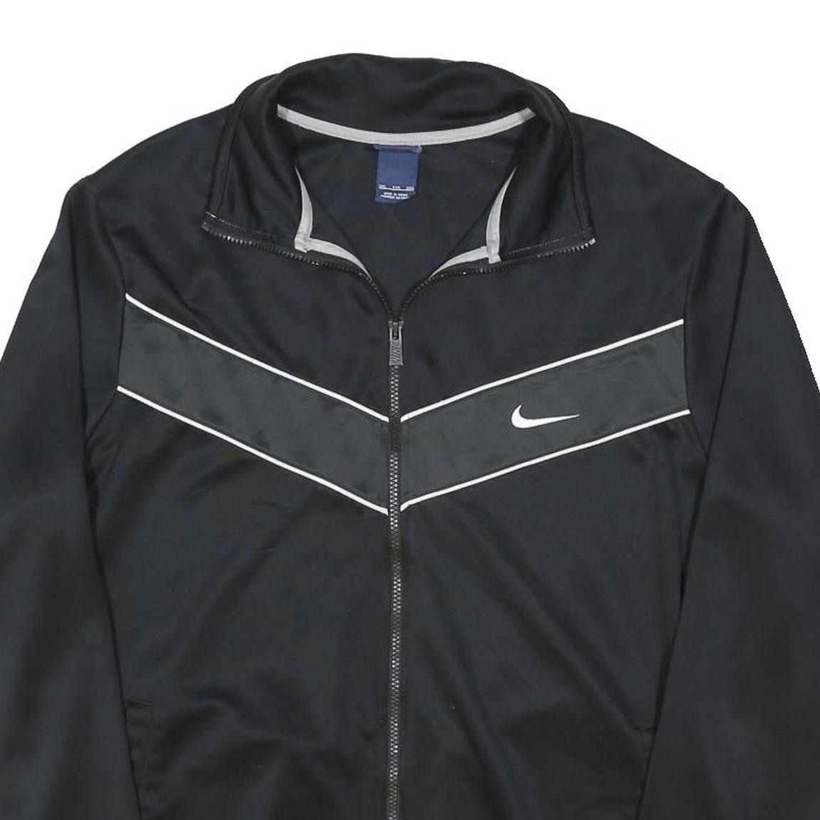 NIKE Mens Black & Grey Sports Zip Jacket 2XL Polyester Blend Athletic Wear