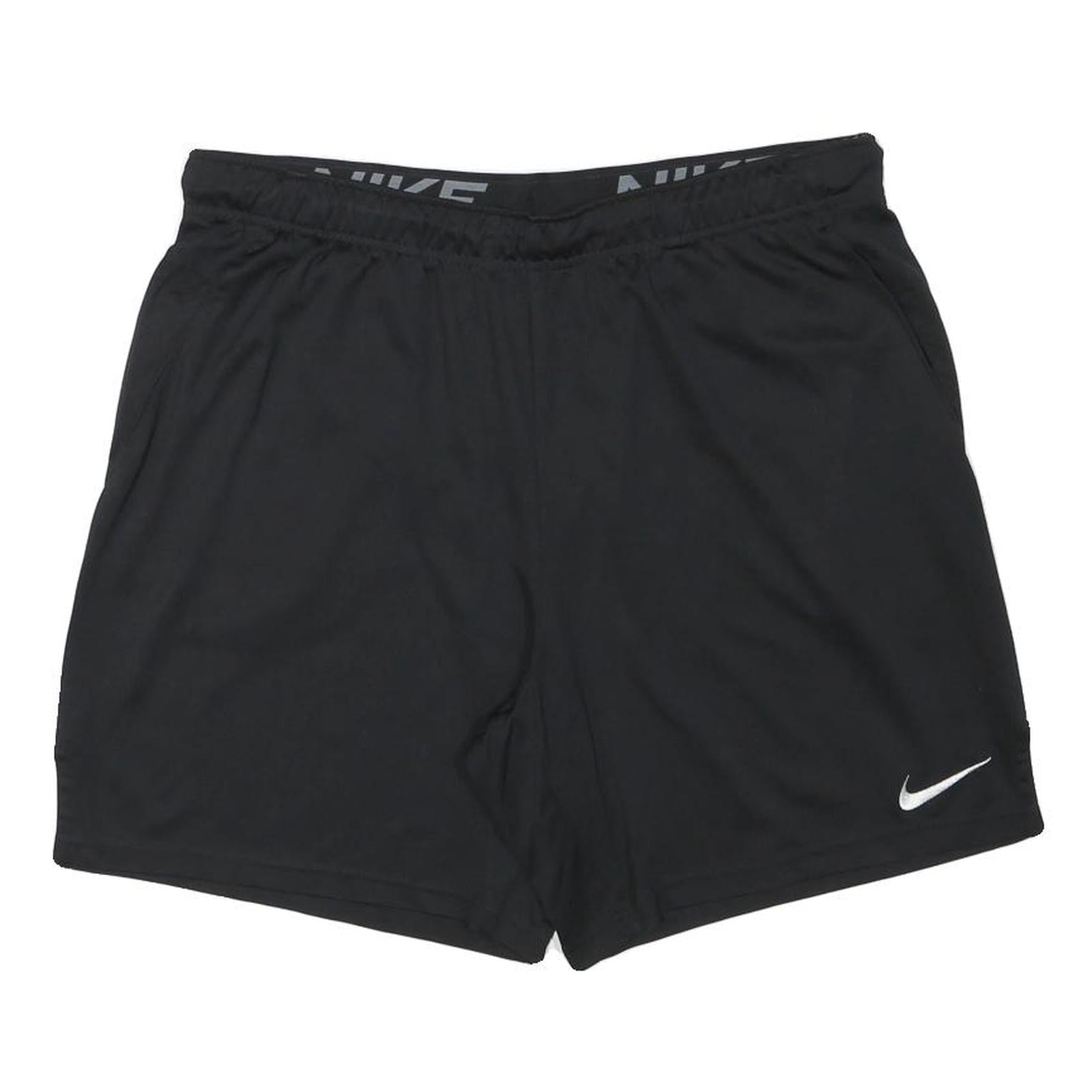 NIKE Mens Black Casual Polyester Blend Sports Shorts XL W34 Lightweight Comfort