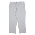 POLO RALPH LAUREN Mens Cotton Blend White Regular Straight Trousers W36 L28