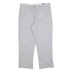 POLO RALPH LAUREN Mens Cotton Blend White Regular Straight Trousers W36 L28