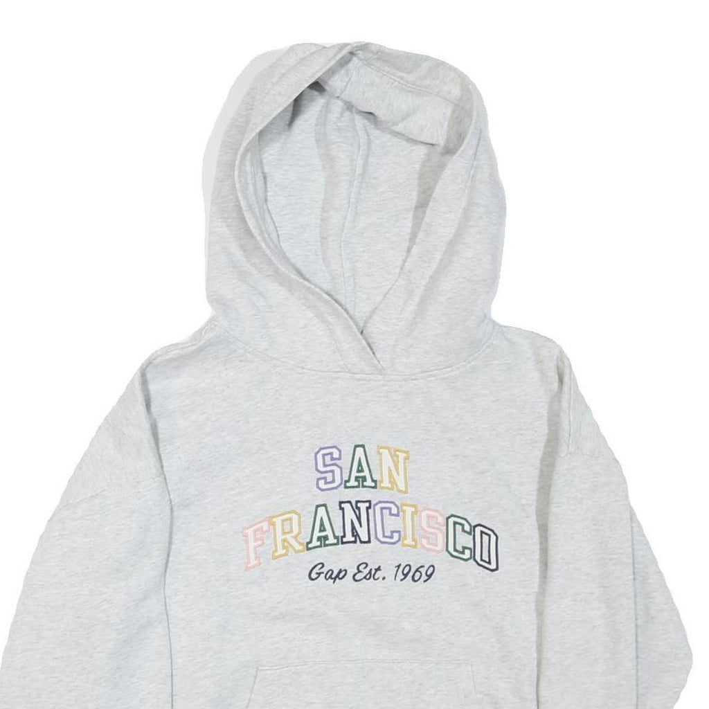GAP Womens Grey San Francisco Print Pullover Hoodie S Casual Cotton Blend