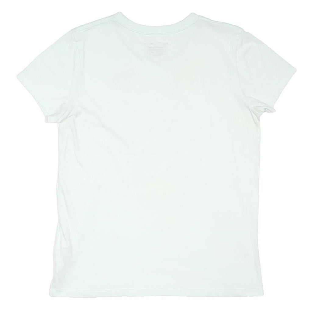 UNDER ARMOUR Womens White Crew Neck Short Sleeve T-Shirt M Cotton Blend Logo