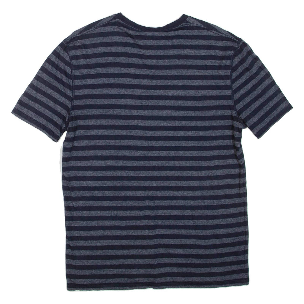 LACOSTE Striped Womens T-Shirt Grey V-Neck M