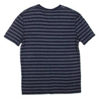 LACOSTE Striped Womens T-Shirt Grey V-Neck M