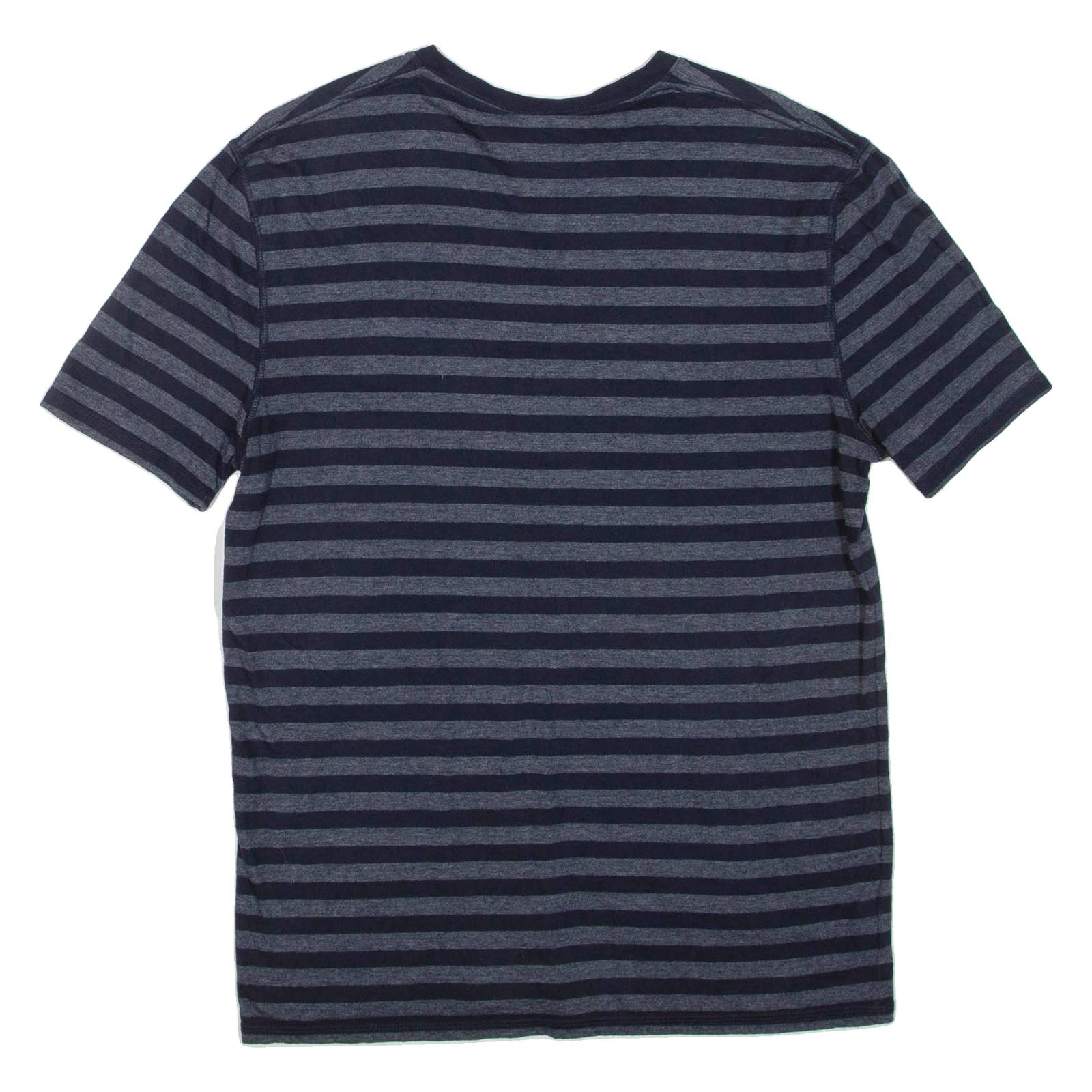 LACOSTE Striped Womens T-Shirt Grey V-Neck M
