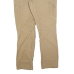 CARHARTT Mens Cotton Blend Beige Relaxed Straight Trousers W34 L34 Workwear