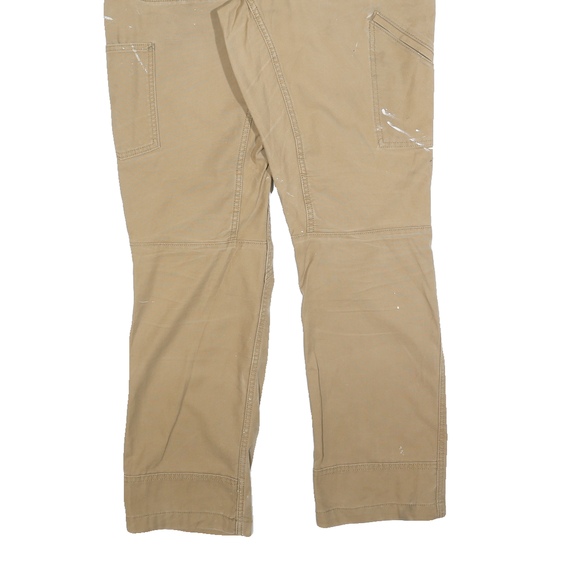 CARHARTT Mens Cotton Blend Beige Relaxed Straight Trousers W34 L34 Workwear