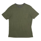 PENDLETON Mens Green & Grey Plain Pocket T-Shirt S Short Sleeve Crew Neck Cotton