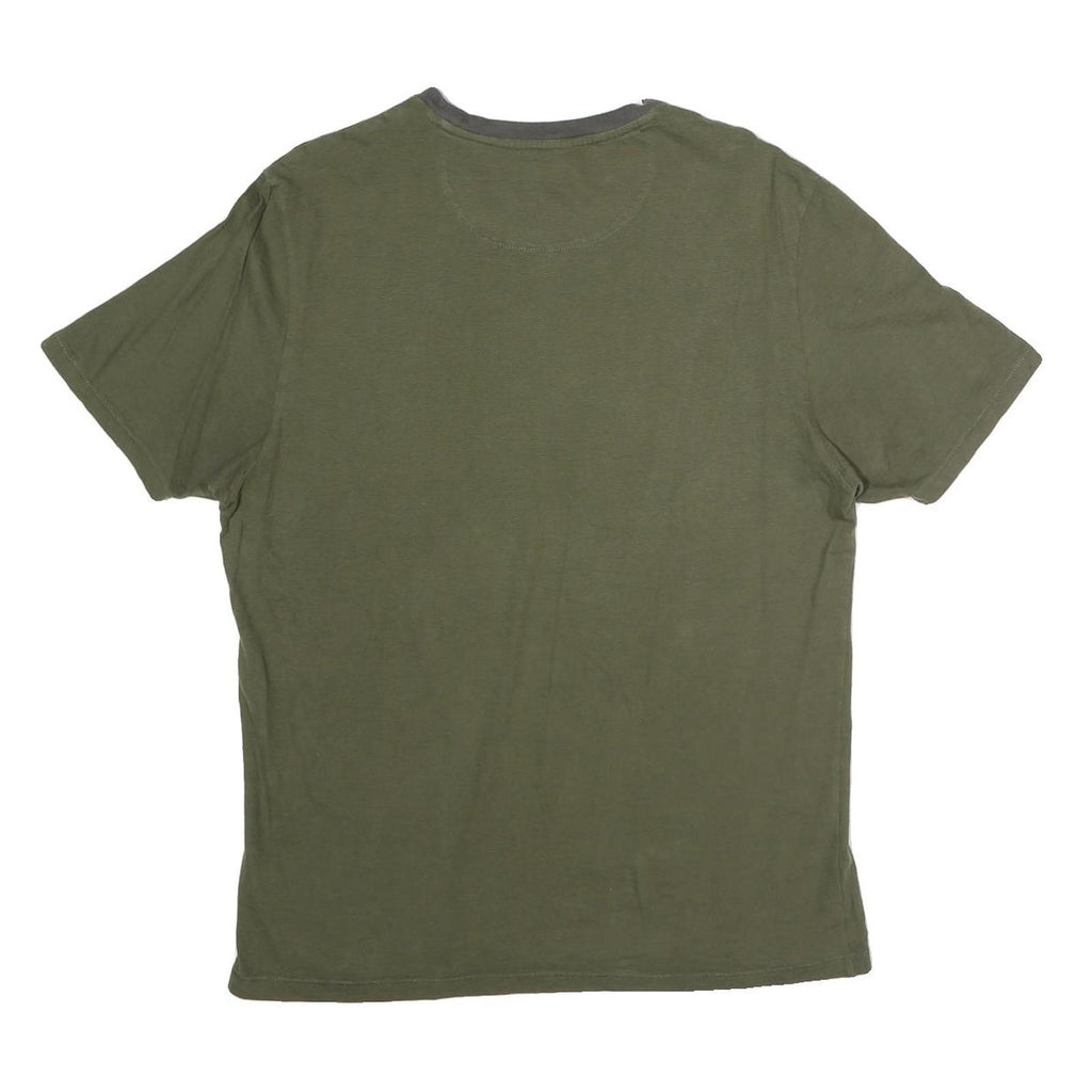 PENDLETON Mens Green & Grey Plain Pocket T-Shirt S Short Sleeve Crew Neck Cotton