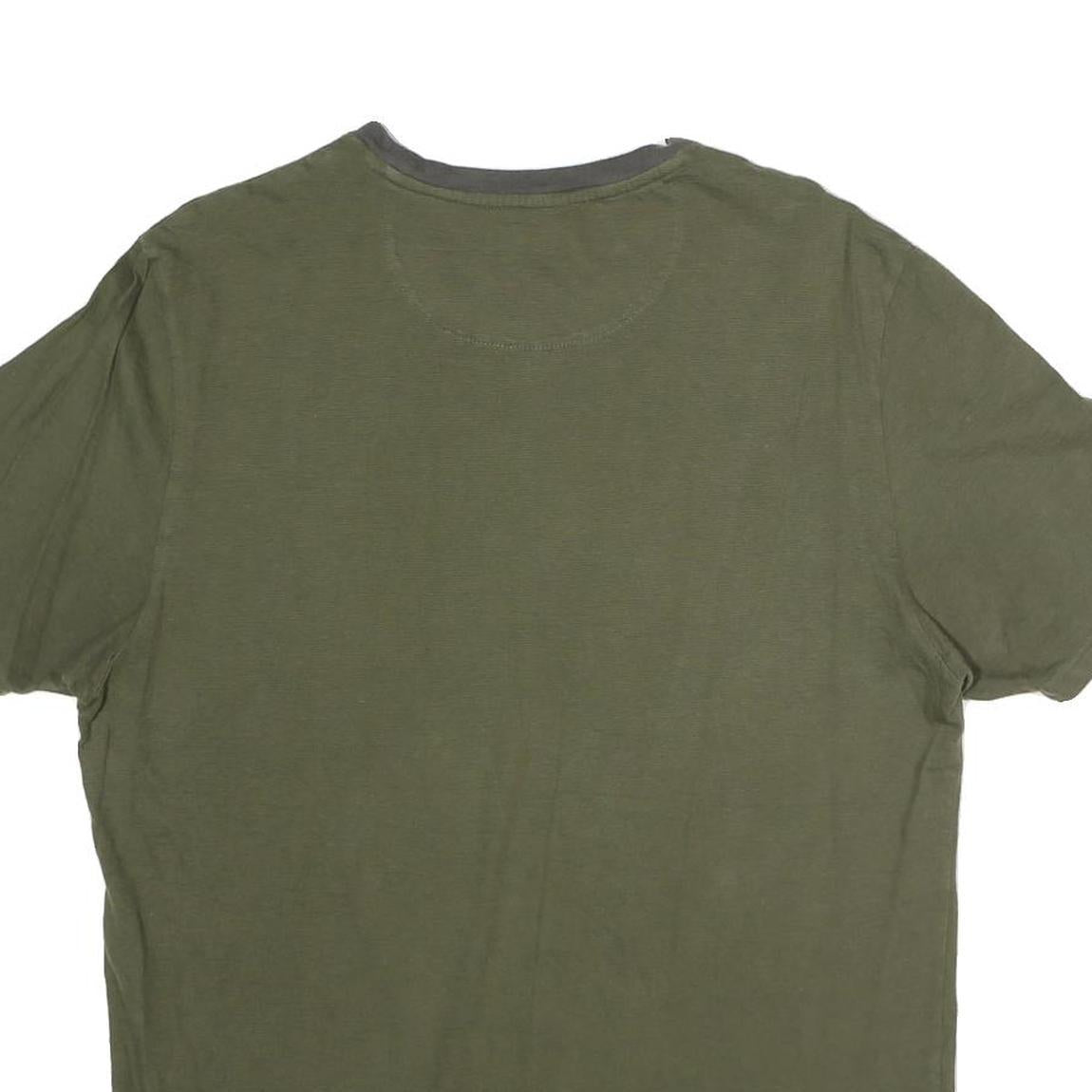 PENDLETON Mens Green & Grey Plain Pocket T-Shirt S Short Sleeve Crew Neck Cotton