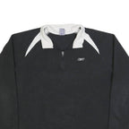 REEBOK Womens Black & White Classic Jacket 2XL Polyester Zip Long Sleeve