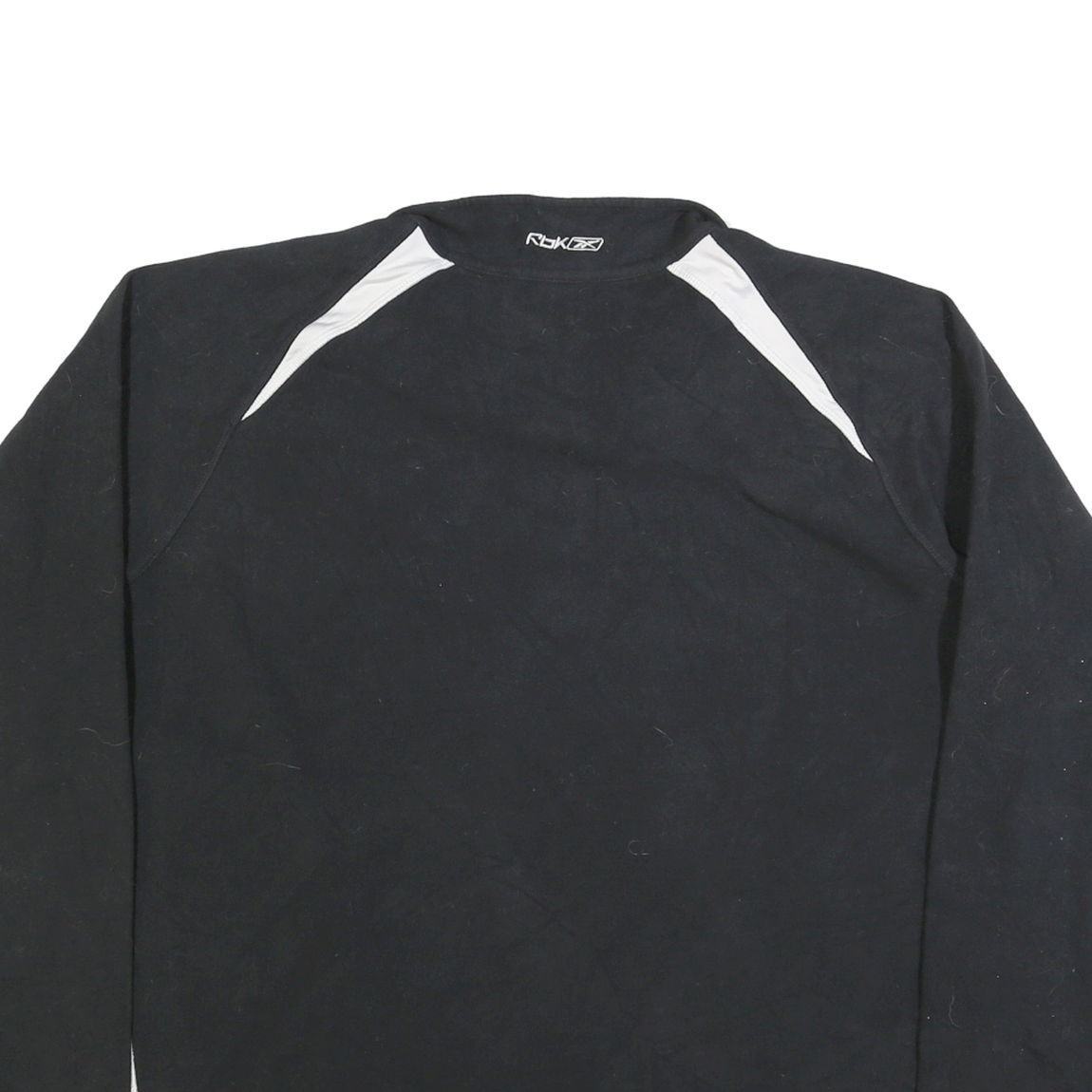 REEBOK Womens Black & White Classic Jacket 2XL Polyester Zip Long Sleeve