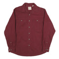 RED HEAD Mens Maroon Cotton Shirt M Button Front Casual Workwear