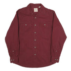 RED HEAD Mens Maroon Cotton Shirt M Button Front Casual Workwear