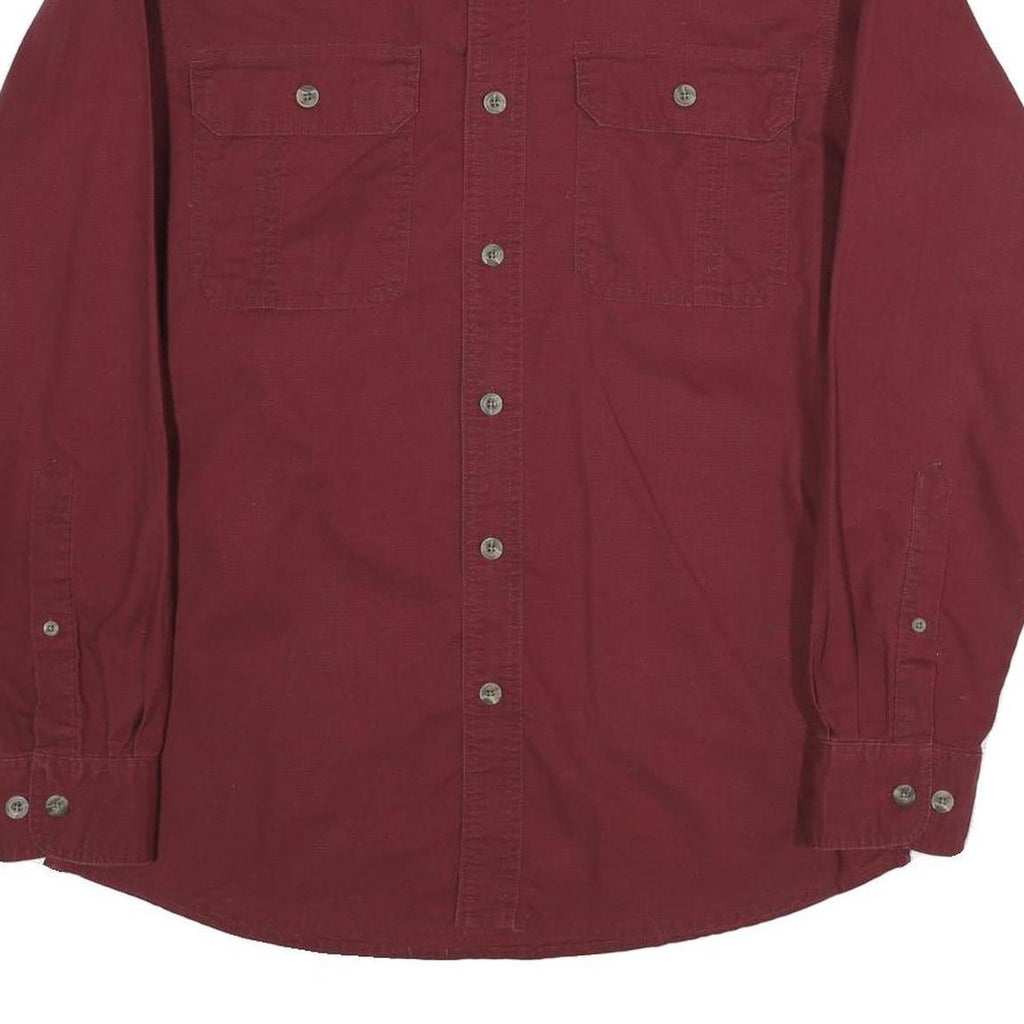 RED HEAD Mens Maroon Cotton Shirt M Button Front Casual Workwear