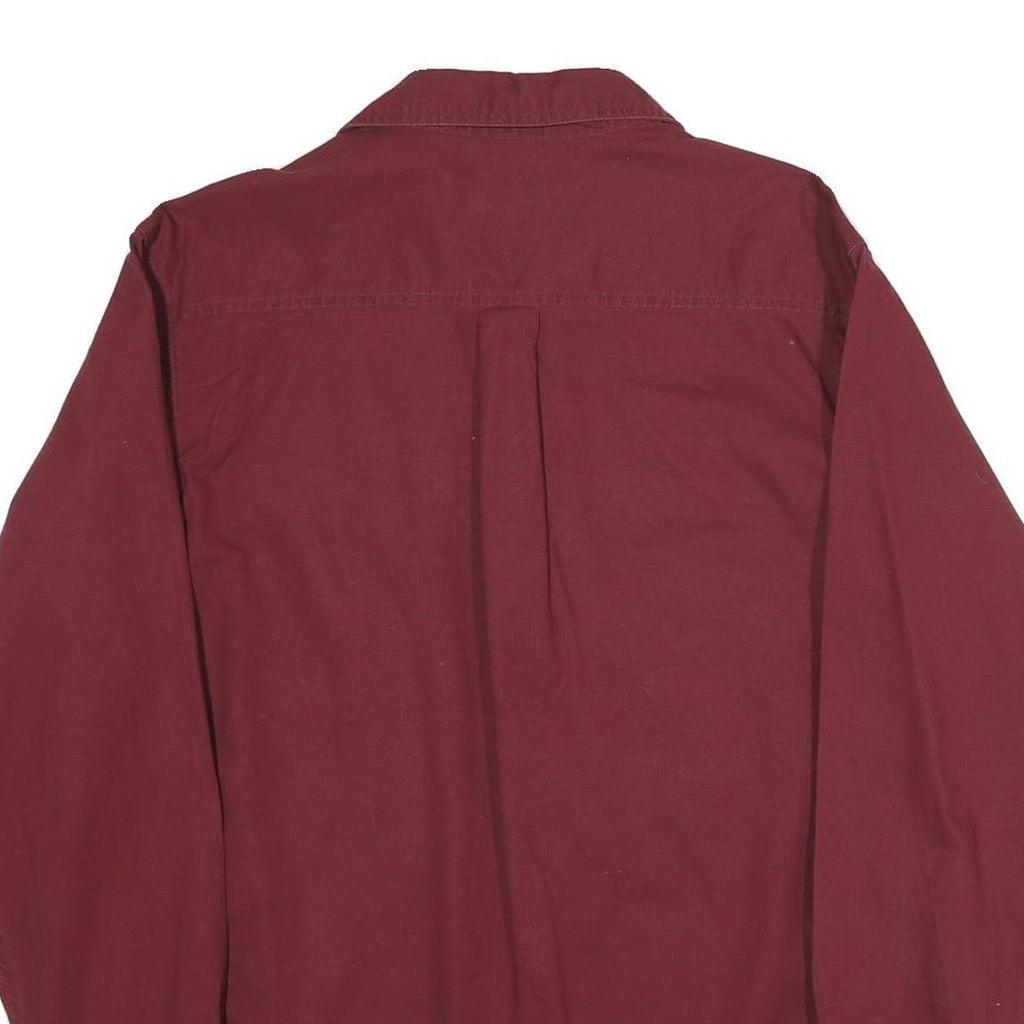 RED HEAD Mens Maroon Cotton Shirt M Button Front Casual Workwear