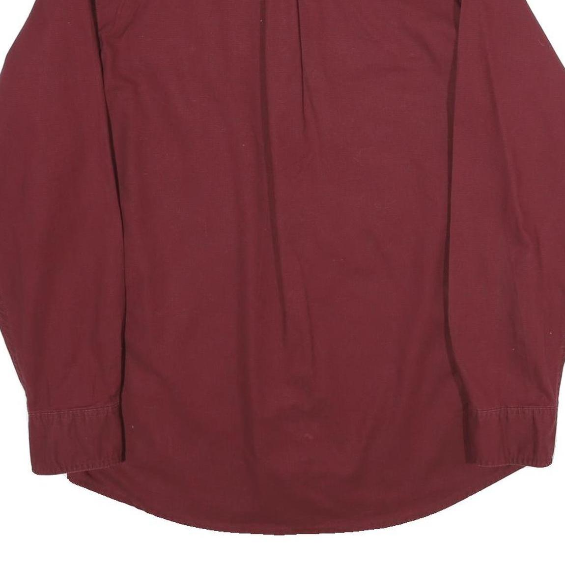 RED HEAD Mens Maroon Cotton Shirt M Button Front Casual Workwear