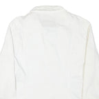 LEVI'S Womens White Button Cotton Blend Denim Jacket XL Plain Classic Casual