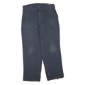 CARHARTT Mens Cotton Blend Navy Blue Regular Straight Trousers W34 L30 Workwear