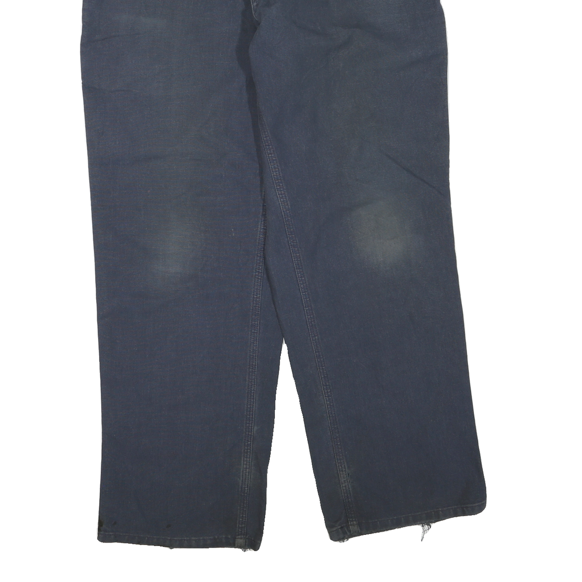 CARHARTT Mens Cotton Blend Navy Blue Regular Straight Trousers W34 L30 Workwear