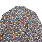 Womens Printed Shirt Black Collared Long Sleeve Floral M
