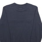 CHAMPION Mens Navy Blue Cotton Crew Neck Sweatshirt S Logo Embroidered