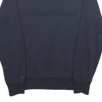 CHAMPION Mens Navy Blue Cotton Crew Neck Sweatshirt S Logo Embroidered