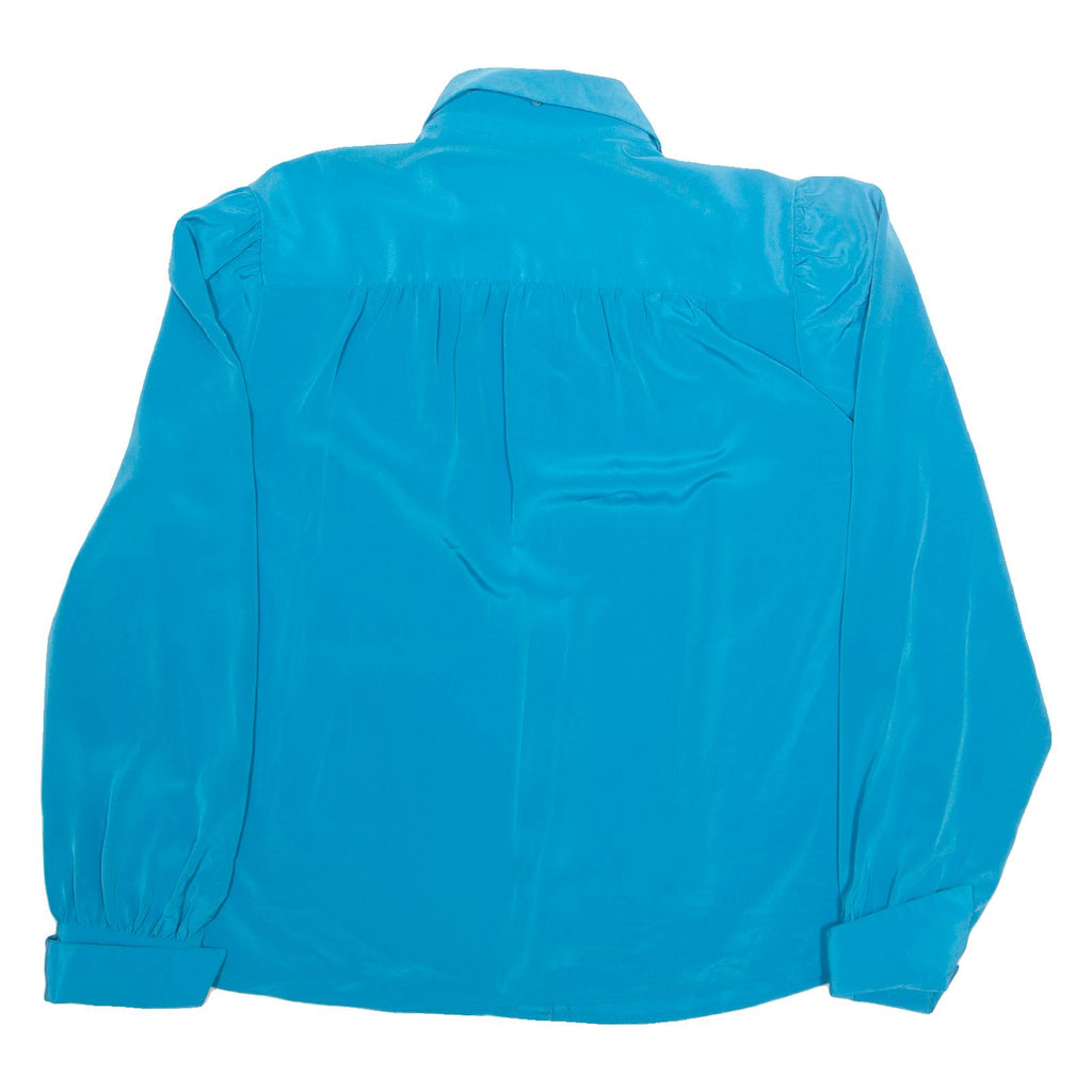 LLOYD WILLIAMS Womens Shirt Blue Collared Long Sleeve UK 10