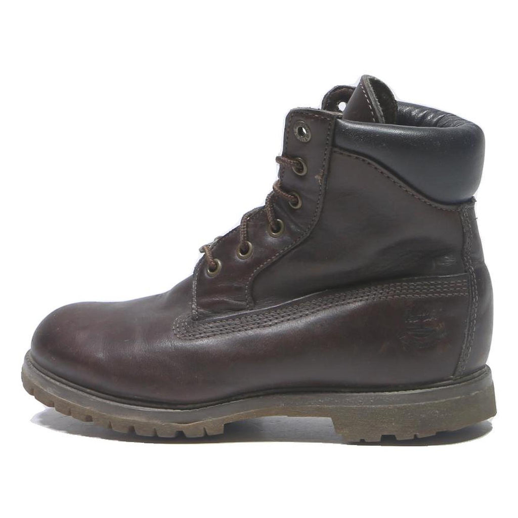 TIMBERLAND Womens Lace-Up Leather Boots Brown UK 5 Durable Outdoor Footwear