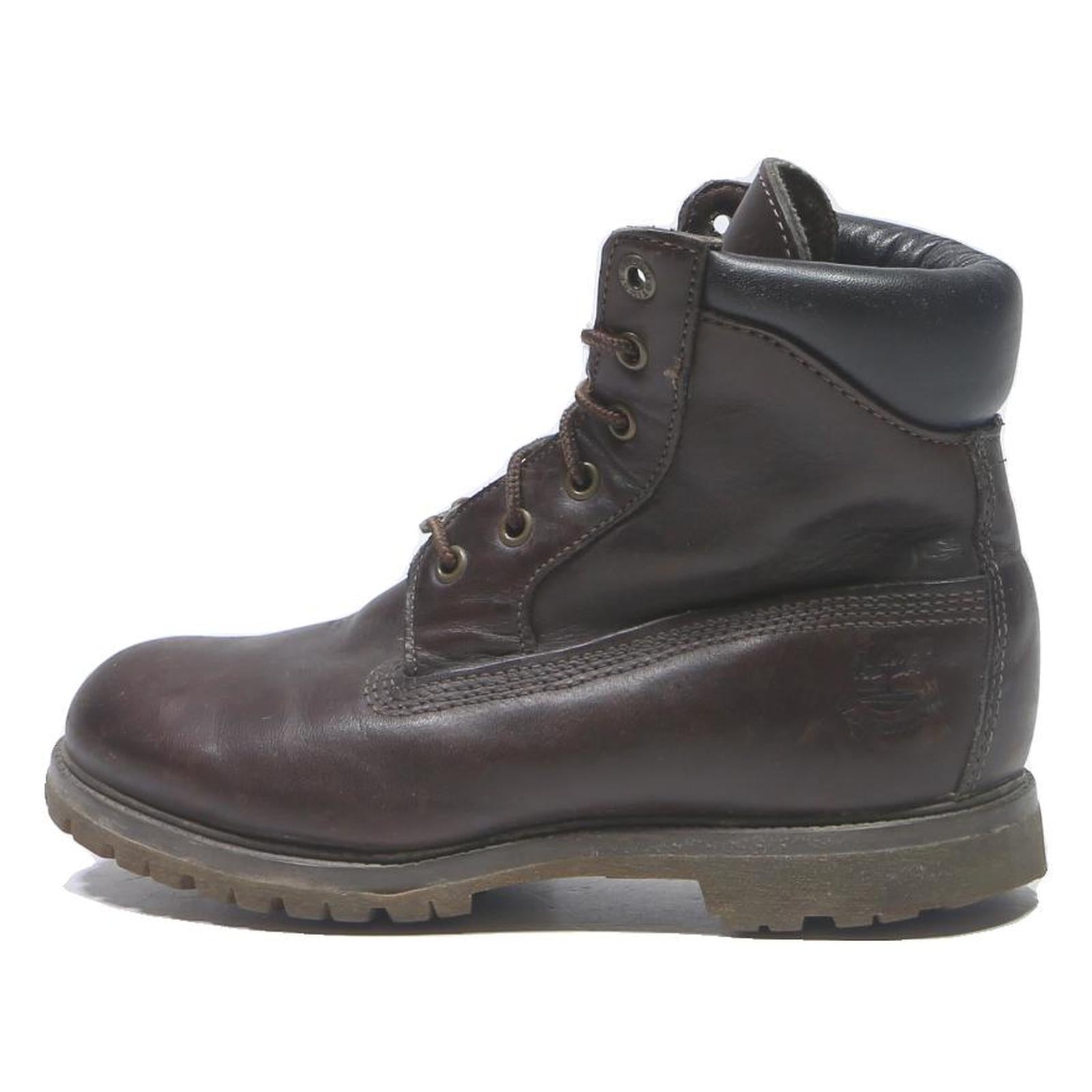 TIMBERLAND Womens Lace-Up Leather Boots Brown UK 5 Durable Outdoor Footwear