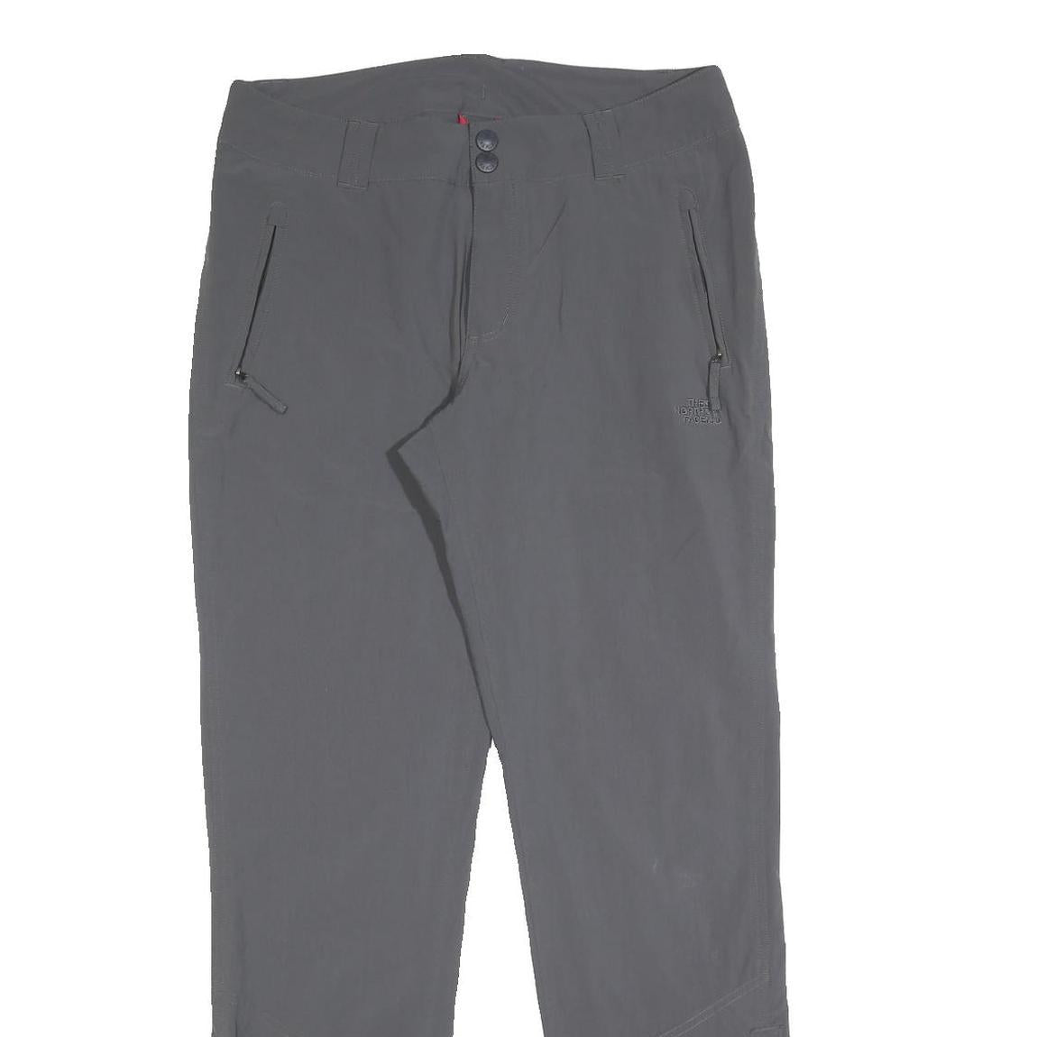 THE NORTH FACE Womens Grey Regular Straight Trousers W32 L32 Outdoor Zip Pockets