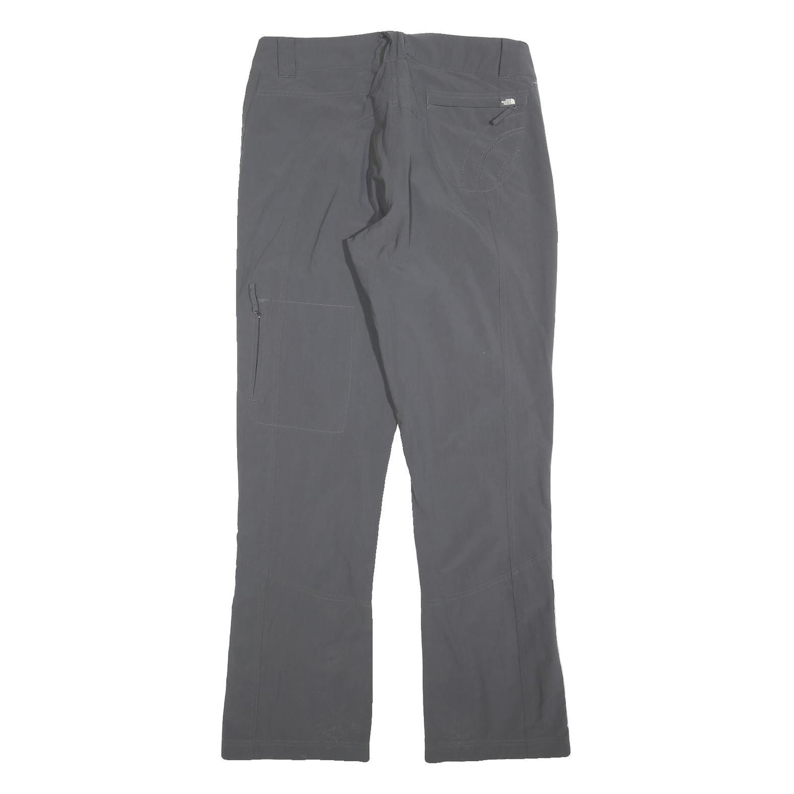 THE NORTH FACE Womens Grey Regular Straight Trousers W32 L32 Outdoor Zip Pockets