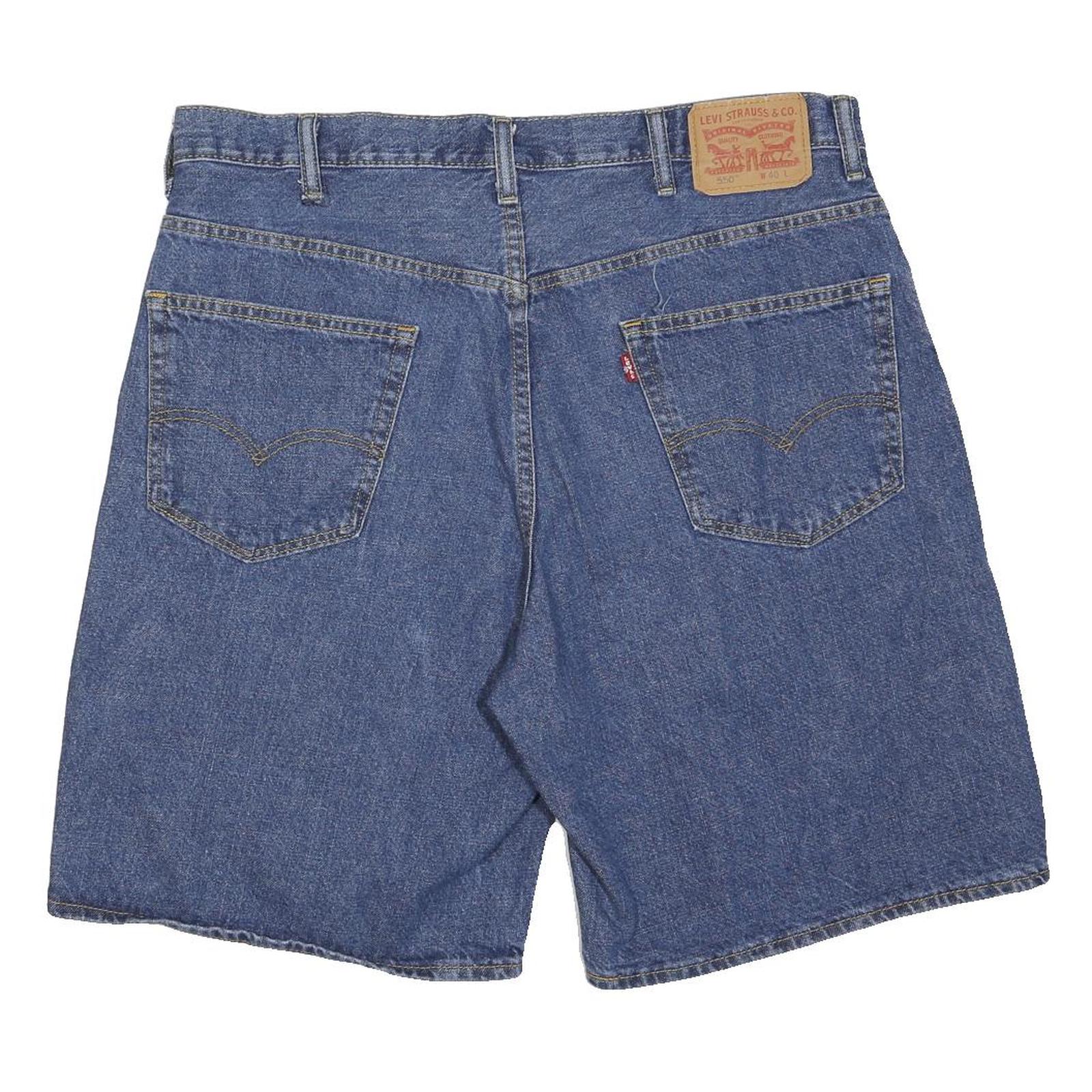 LEVI'S Mens Denim Blue Casual Shorts XL W38 Cotton Blend Relaxed Fit