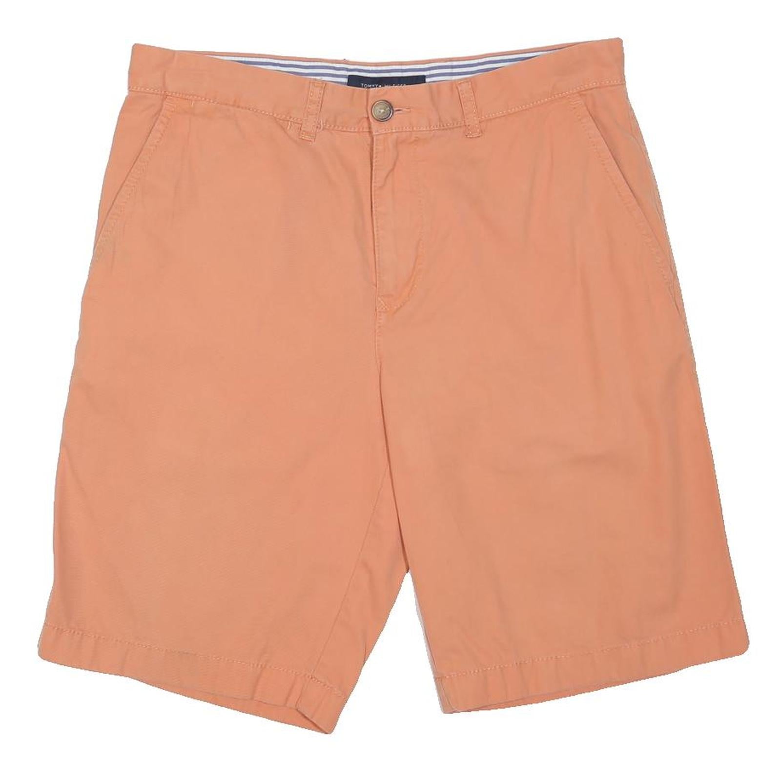 TOMMY HILFIGER Mens Shorts Orange Casual M W34 Cotton Blend Classic Comfort