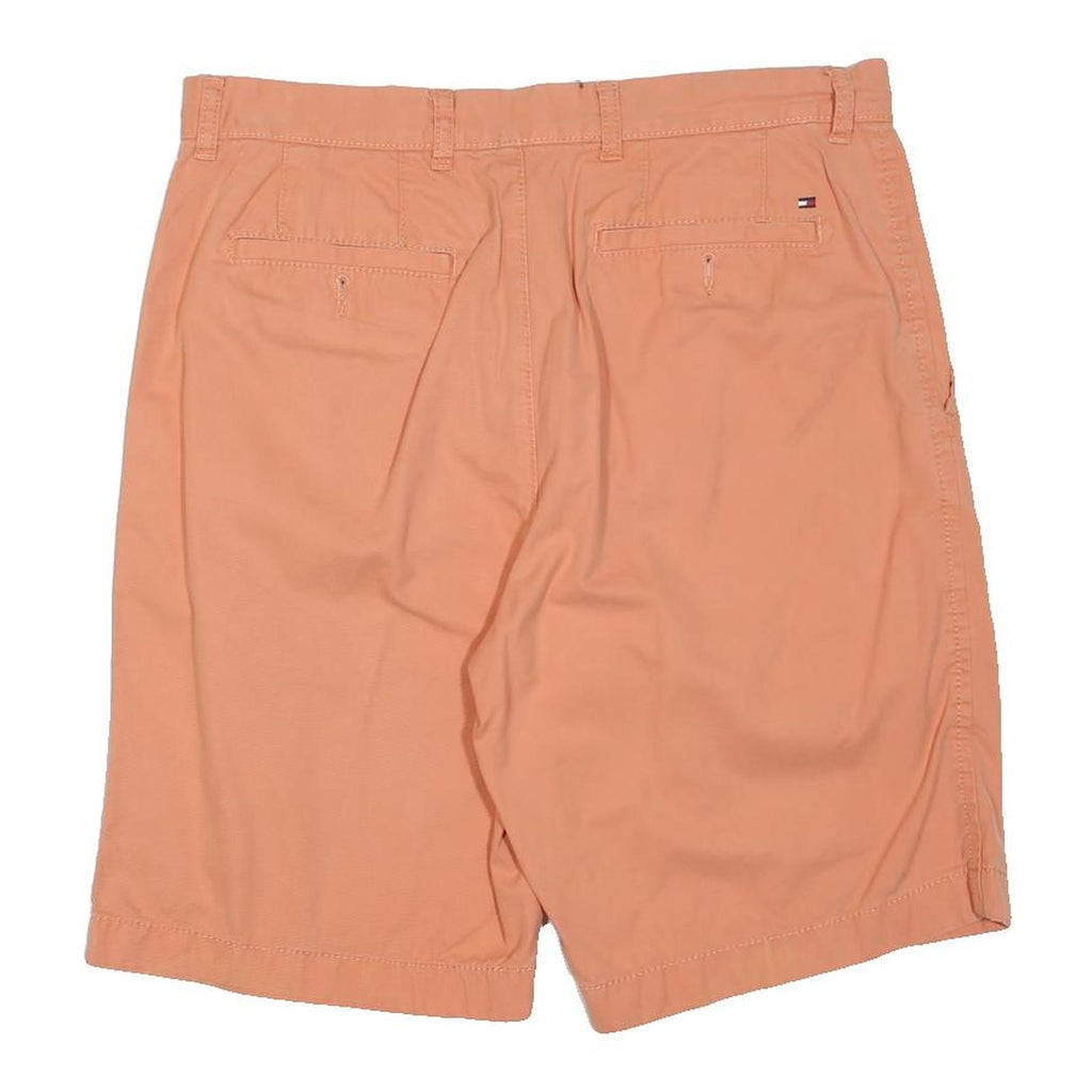 TOMMY HILFIGER Mens Shorts Orange Casual M W34 Cotton Blend Classic Comfort