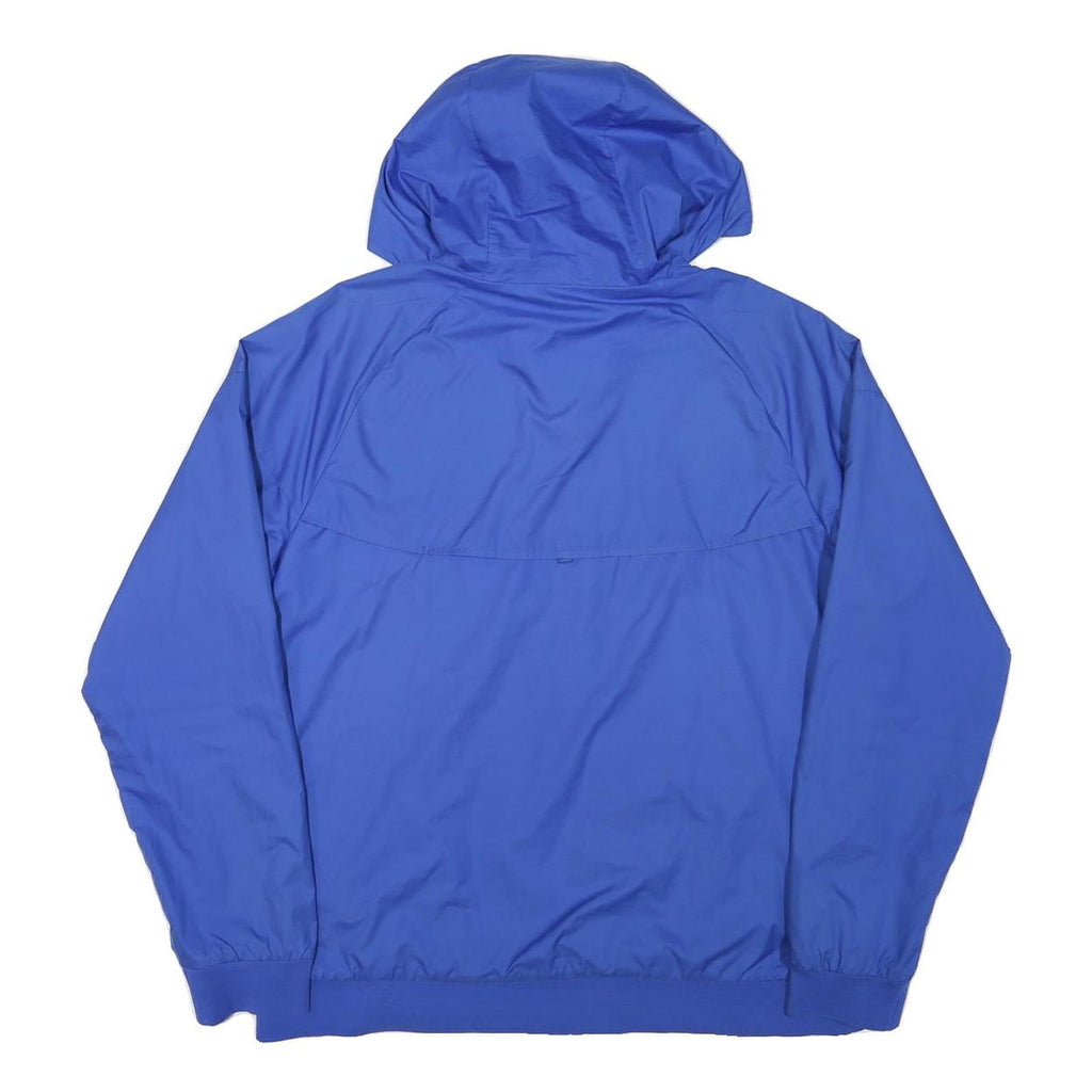 NIKE Mens Blue FC Barcelona Zip Jacket L Polyester Blend Hooded Sportswear
