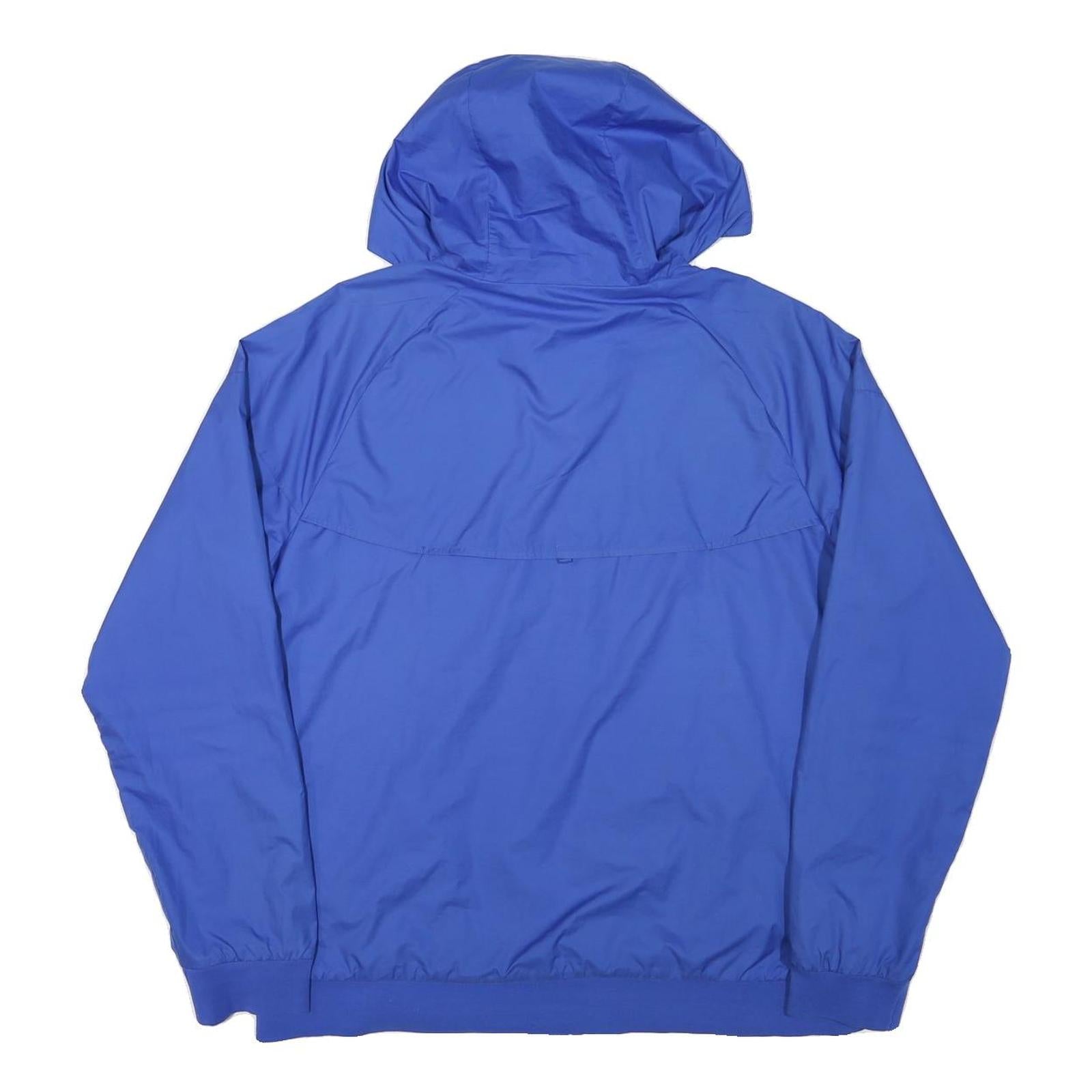 NIKE Mens Blue FC Barcelona Zip Jacket L Polyester Blend Hooded Sportswear