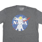 FIFTH SUN Mens Grey NASA Graphic T-Shirt L Short Sleeve Crew Neck Cotton Blend