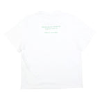 STELLA MCCARTNEY Womens White Graphic T-Shirt XS Short Sleeve Crew Neck Organic
