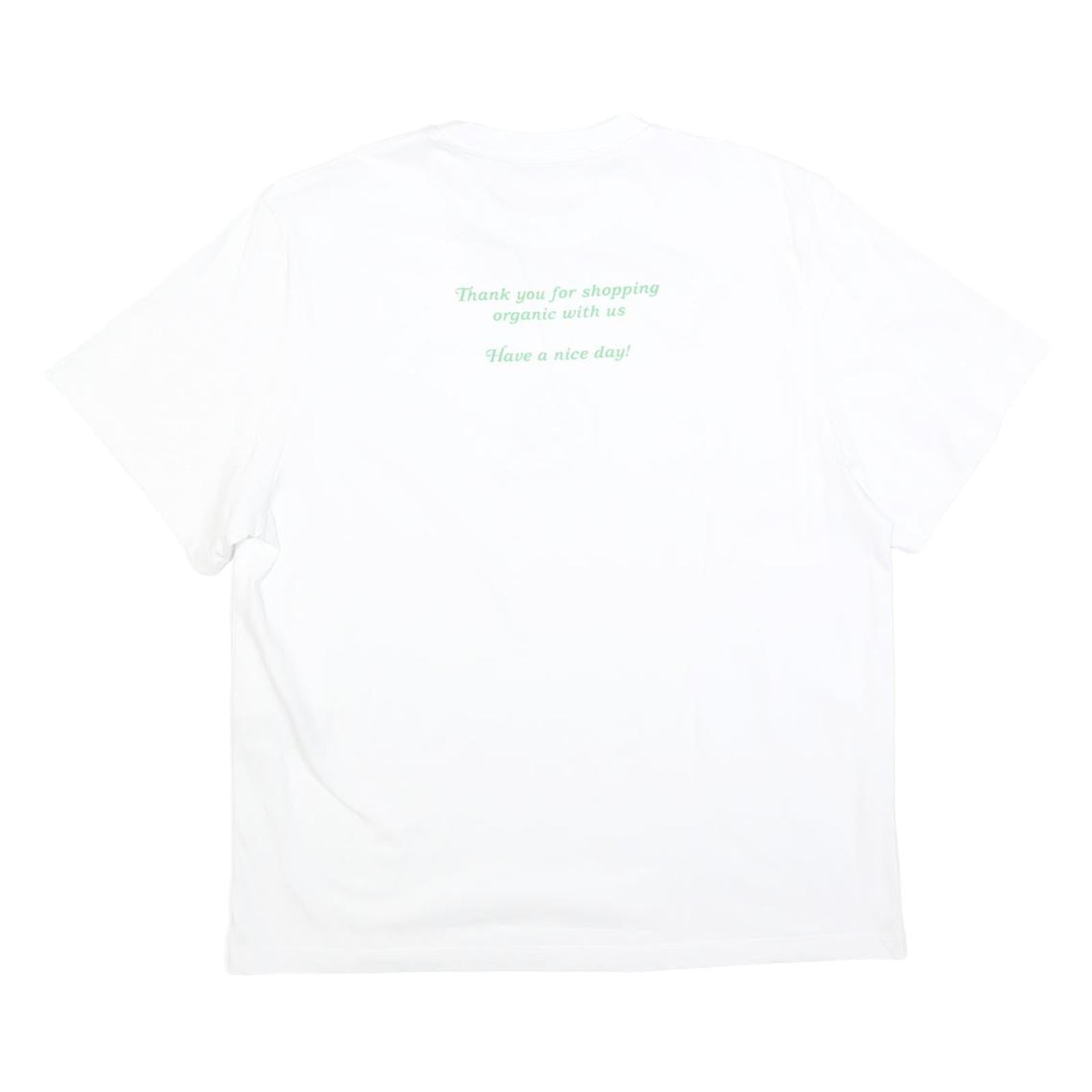 STELLA MCCARTNEY Womens White Graphic T-Shirt XS Short Sleeve Crew Neck Organic