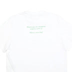 STELLA MCCARTNEY Womens White Graphic T-Shirt XS Short Sleeve Crew Neck Organic