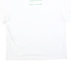 STELLA MCCARTNEY Womens White Graphic T-Shirt XS Short Sleeve Crew Neck Organic