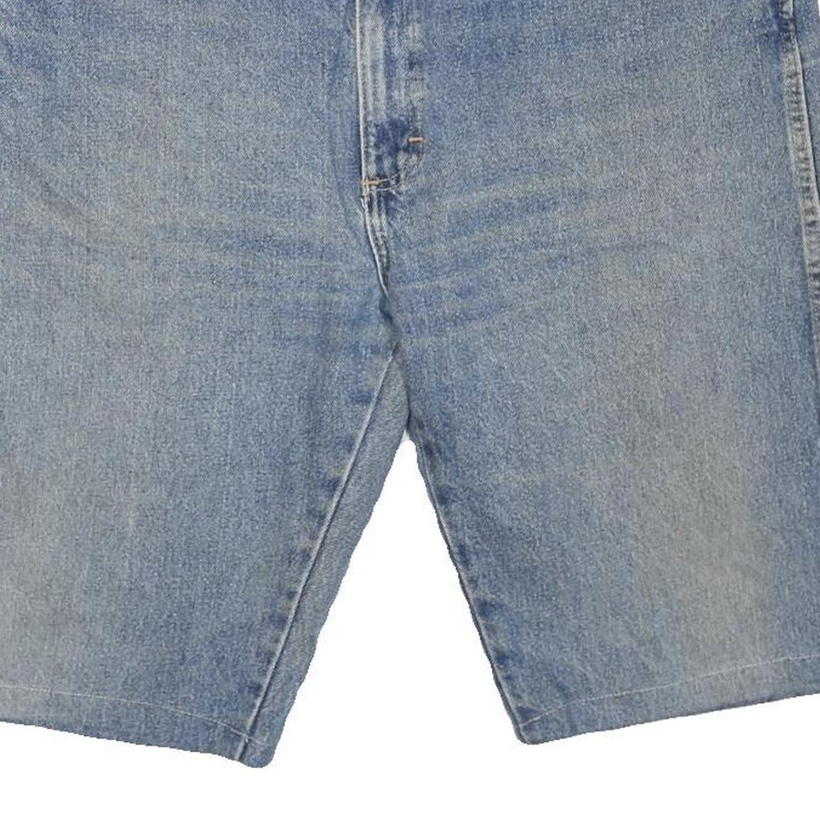 WRANGLER Mens Denim Blue Cotton Blend Casual Shorts L W38 Relaxed Fit